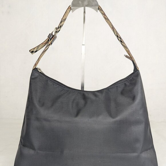 BURBERRY BLUE LABEL Handbag One Shoulder Nylon Black Nova Check Made in Italy. - Picture 2 of 12